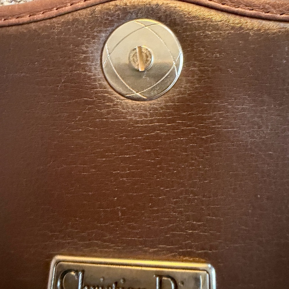 Vintage Dior Brown Leather cross body bag with COA in pictures - Picture 7 of 12